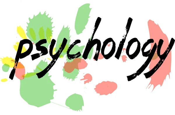 Psychology on colorful spots — Stock Vector