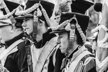 Fransız Napolyon ordu - siyah ve beyaz askerleri