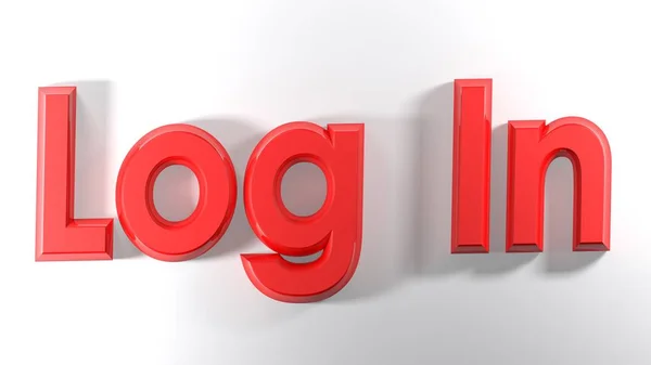 Palavras Log Escrito Com Letras Vermelhas Que Colocam Uma Superfície — Fotografia de Stock