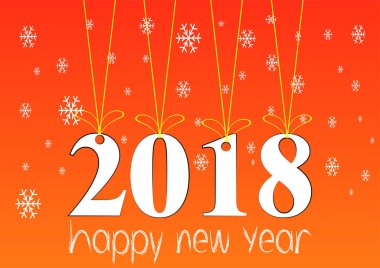 Bir tebrik kartı için yeni yıl 2018