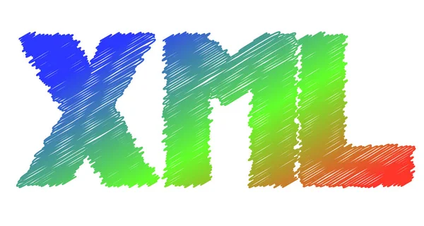 Une Icône Colorée Pour Xml Langage Balisage Extensible Vecteur — Image vectorielle