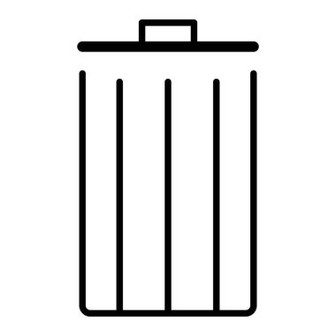 Basit bir çöp kutusu simgesini vektör