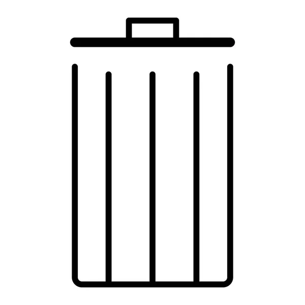 Das Symbol Eines Einfachen Mülleimers Vektors — Stockvektor