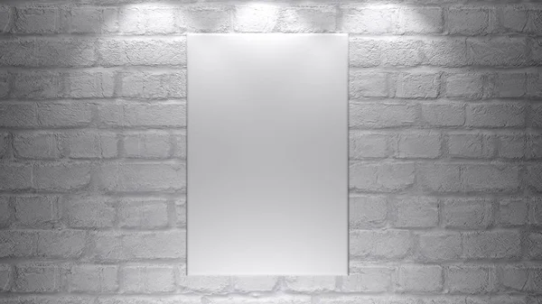 White Empty Vertical Canvas Ready Customized Personal Image Hanging White — Stock Photo, Image