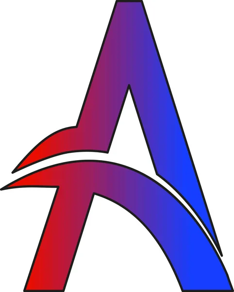 Logotipo Letra Con Degradado Rojo Azul Vector — Archivo Imágenes Vectoriales