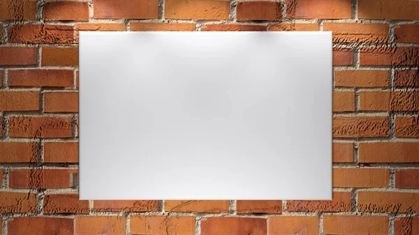Een Witte Lege Horizontale Canvas Klaar Worden Aangepast Met Persoonlijk — Stockfoto