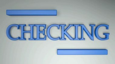 Yazma Denetimi, beyaz yüzeyde, bir taraftan diğerine giden iki yatay çizgi - 3d görüntüleme videosu