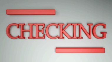 Yazma Denetimi, beyaz yüzeyde, bir taraftan diğerine giden iki yatay çizgi - 3d görüntüleme videosu