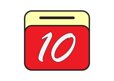 Beyaz arkaplanda izole edilmiş bir takvim simgesi - vektör