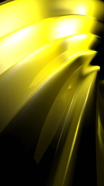 Φόντο Κίτρινο Κυματιστή Επιφάνεια Απεικόνιση Απόδοση — Φωτογραφία Αρχείου