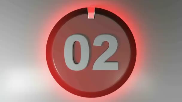 02 red waiting sign with rotating light cursor - 3D rendering video clip — Stock Video