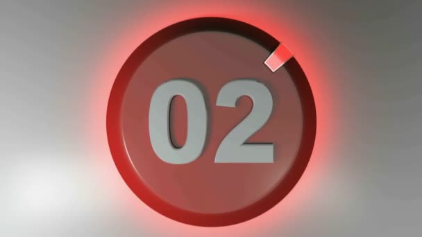 02 segno di attesa rosso con cursore di luce rotante - clip video di rendering 3D — Video Stock