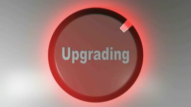 UPDATING yazan bir kırmızı daire işareti ve dönen bir imleç - 3D görüntüleme videosu