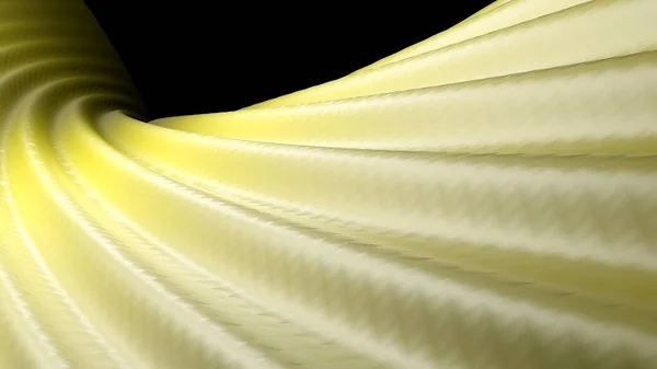 Yellow waved surface background - 3D rendering illustration