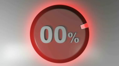 % 00 ve dönen imleç ışığına sahip bir kırmızı daire simgesi - 3D görüntüleme videosu