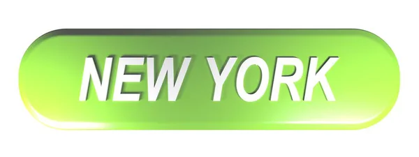 New York Πράσινο Στρογγυλό Ορθογώνιο Μπουτόν Απεικόνιση Απόδοση — Φωτογραφία Αρχείου