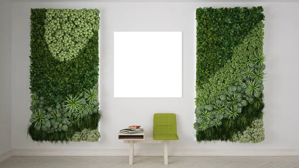 Sala d'attesa con giardino verticale — Foto Stock