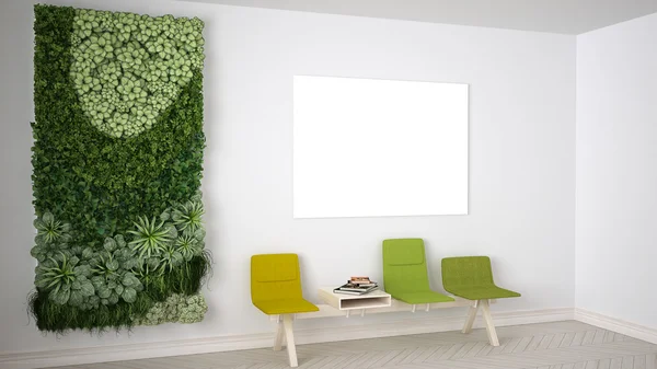 Sala d'attesa con giardino verticale — Foto Stock