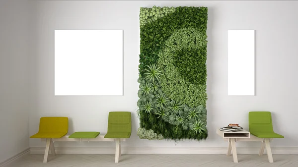 Sala d'attesa con giardino verticale — Foto Stock