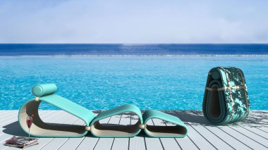 Sonsuz havuzu güverte ile