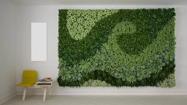 Waiting room with vertical garden — Stock Photo, Image