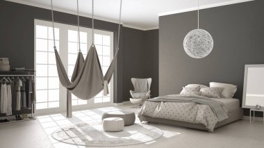 Klasik yatak odası, İskandinav ile minimalist iç tasarım