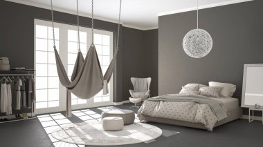 Klasik yatak odası, İskandinav ile minimalist iç tasarım