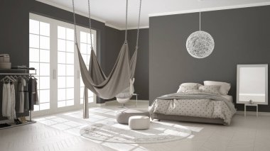 Klasik yatak odası, İskandinav ile minimalist iç tasarım