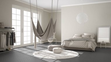 Klasik yatak odası, İskandinav ile minimalist iç tasarım