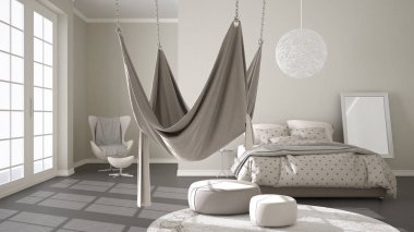 Klasik yatak odası, İskandinav ile minimalist iç tasarım