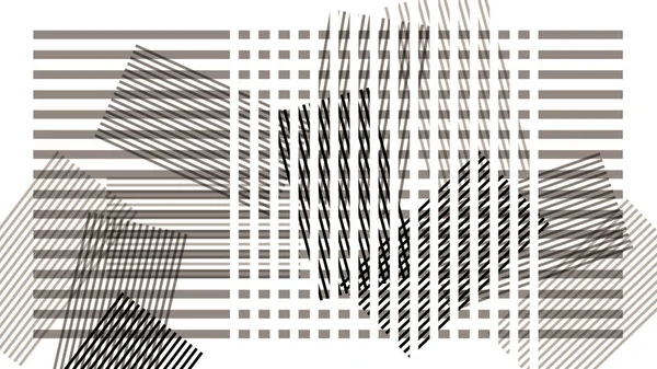 スカンジナビアの抽象的なデザイン、白い背景に、ツタのストライプ — ストック写真