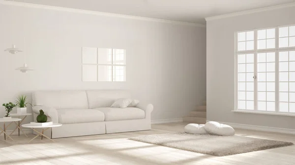 Minimalist basit açık yaşamak, tek renkli beyaz, İskandinav c