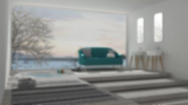 Arka plan dekorasyon, İskandinav banyo clas ile bulanıklık