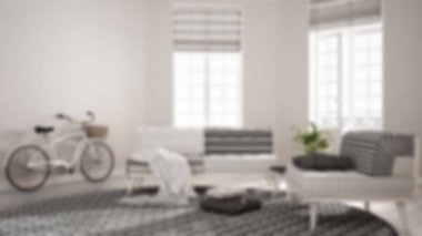 Arka plan iç tasarım, yaşam İskandinav minimalist bulanıklık 