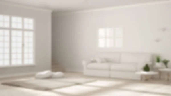 Vervagen achtergrond interieur, minimalistische eenvoudige duidelijke wonen, — Stockfoto