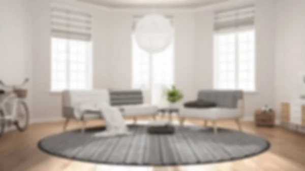 Blur fundo design de interiores, vida minimalista escandinavo — Fotografia de Stock