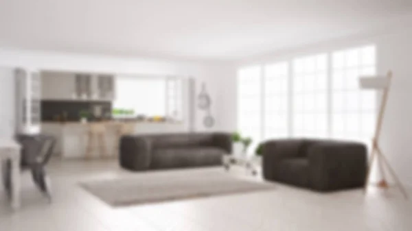 Blur fundo design de interiores, minimalista clássico escandinavo — Fotografia de Stock