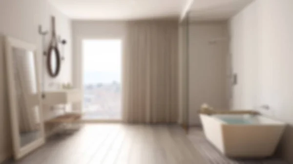 Blur fundo design de interiores, banheiro minimalista clássico — Fotografia de Stock