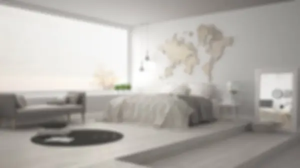 Blur fundo design de interiores, escandinavo minimalista branco b — Fotografia de Stock