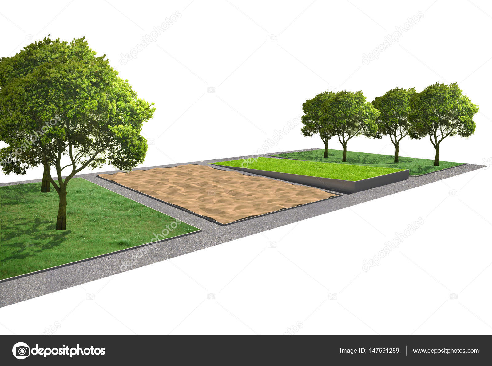 Architettura del paesaggio, concetto giardino parco — foto stock ... Architettura del paesaggio