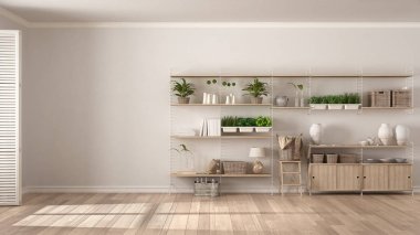 Ahşap kitaplık, diy dikey dikey ga ile eko beyaz iç tasarım