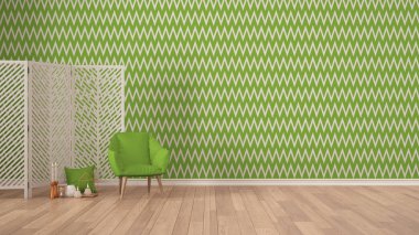 İskandinav minimalist arka koltuk, ekran, mum ile