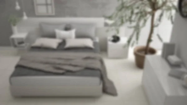 Blur background interior design, minimalistic modern bedroom wit — Stock Photo, Image