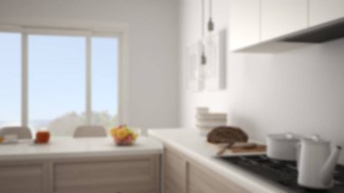 Arka plan iç tasarım, modern mutfak sağlıklı bre bulanıklık