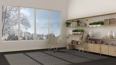 Eko beyaz ve gri iç dizayn ahşap kitaplık, diy ve