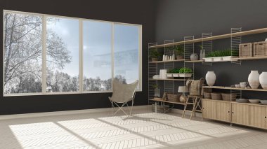 Eko beyaz ve gri iç dizayn ahşap kitaplık, diy ve