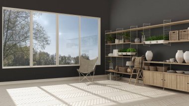 Eko beyaz ve gri iç dizayn ahşap kitaplık, diy ve