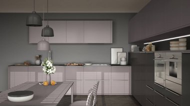 Modern mutfak masa ve sandalyeleri, balıksırtı parke zemin,