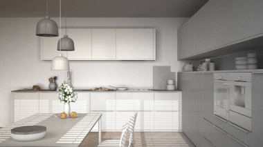 Modern mutfak masa ve sandalyeler, herr tamamlanmamış proje