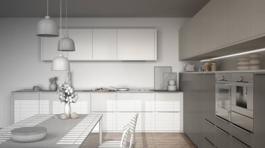 Modern mutfak masa ve sandalyeler, herr tamamlanmamış proje